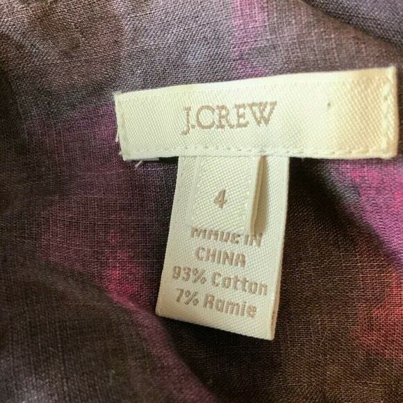 J. Crew Top Women's Size 4 3/4 Multicolor Sleeve Beaded V-Neckline Casual Blouse - Picture 9 of 9